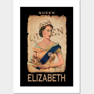 Queen Elizabeth Retro Posters and Art